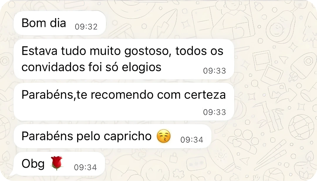 Feedback real de cliente LK Doceria 2