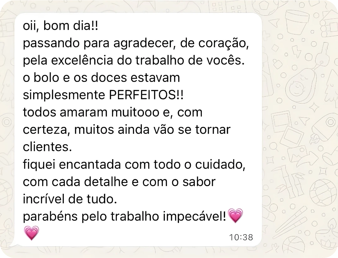 Feedback real de cliente LK Doceria 7